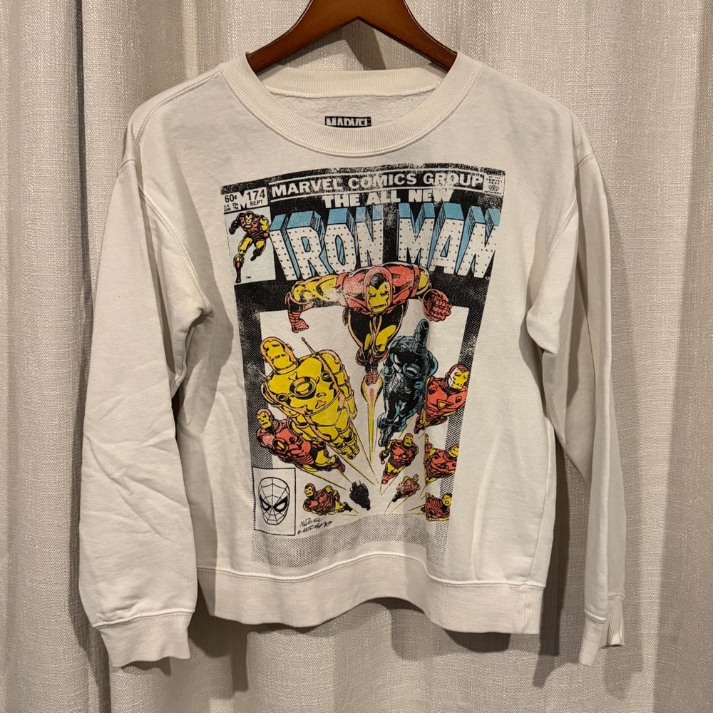 Marvel Comics Iron Man White Sweatshirt
